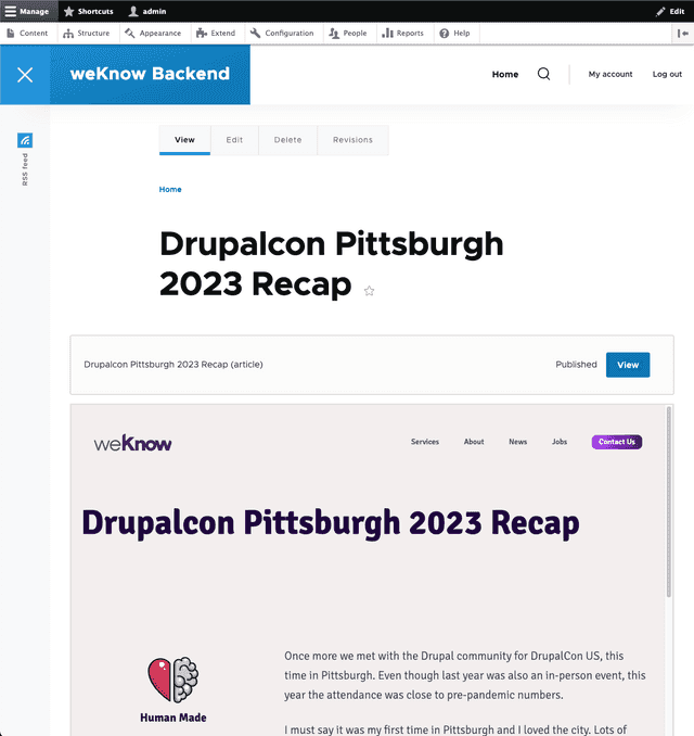 iFrame preview of Next.js on Drupal
