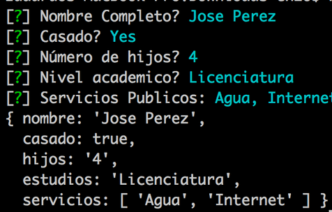 Cómo crear una comando interactivo en Node.js